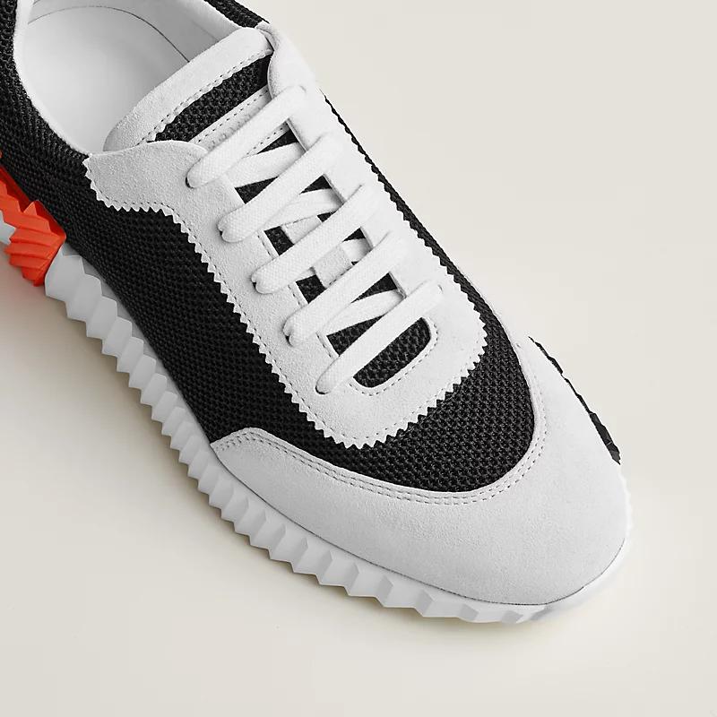 Giày Hermes Bouncing Sneaker Nữ Đen Cam